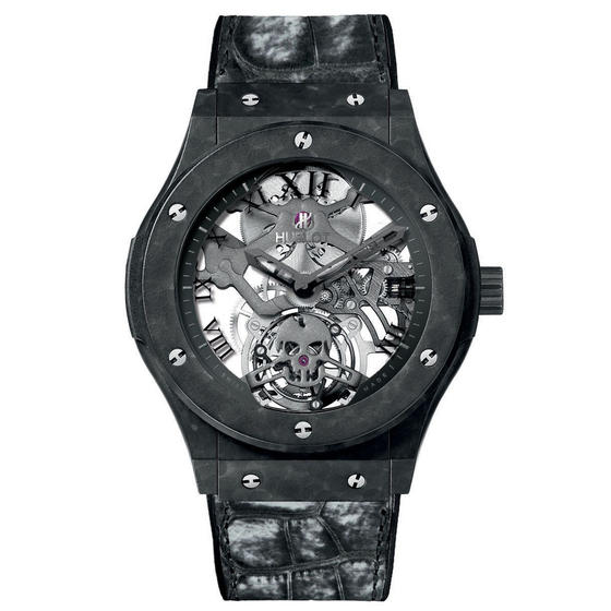 Replica Hublot CLASSIC FUSION TOURBILLON SKELETON BLACK SKULL 505.UC.0140.LR.SKULL replica Watch